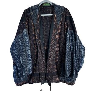 NOT FOR SALE Kusnadi Cotton Patchwork Hooded Jacket Oversized Boho Indonesia